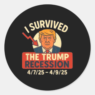 I Survived The Trump Recession4725-4925 Classic Round Sticker