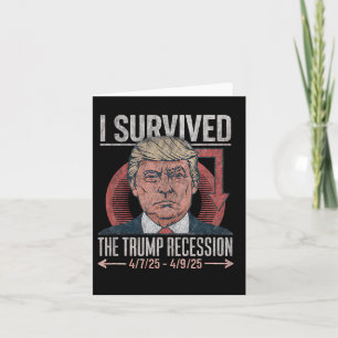 I Survived The Trump Recession 2025 Parody Vintage Card
