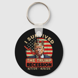 I Survived The Trump Recession 4725 - 4925 Funny T Key Ring