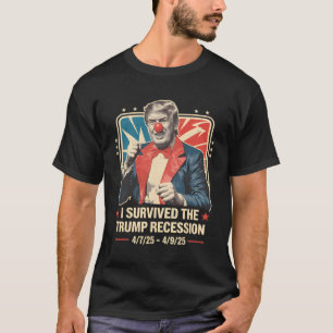 I Survived The Trump Recession Funny Vintage 60s T-Shirt