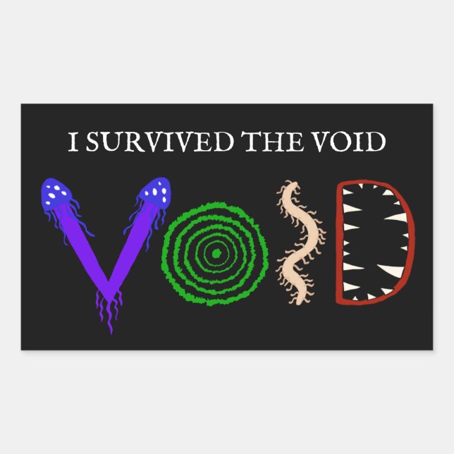 I Survived the Void Rectangular Sticker (Front)