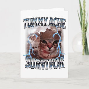 I Survived Today's Tummy Ache Folded Greeting Card