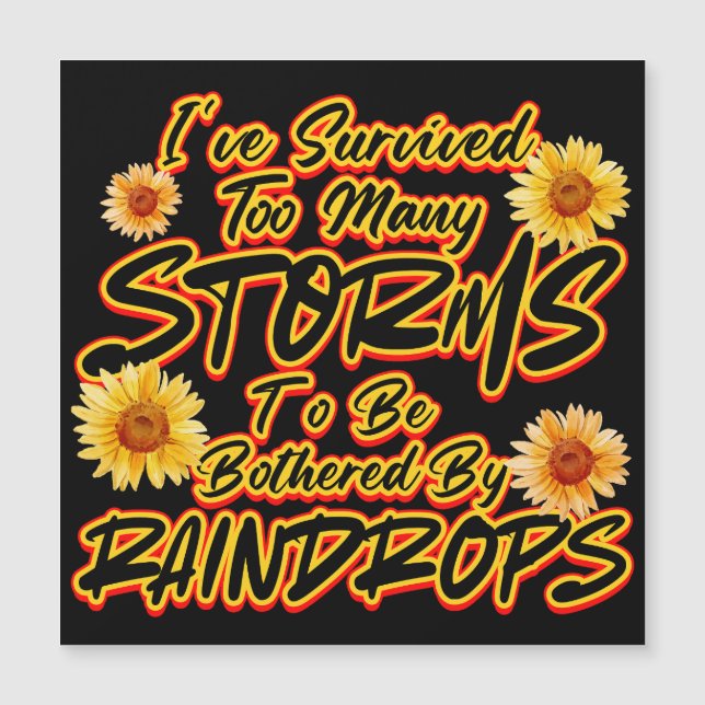 I SURVIVED TOO MANY STORMS TO BE BOTHERED BY  (Front)