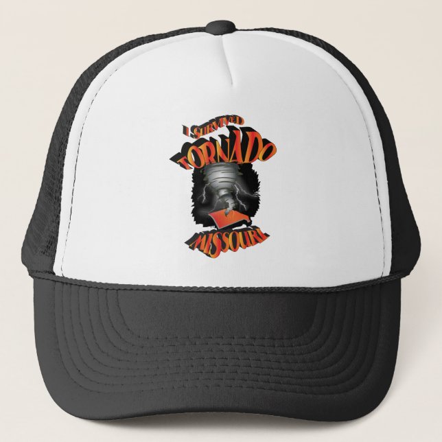 I Survived Tornado Missouri Trucker Hat (Front)