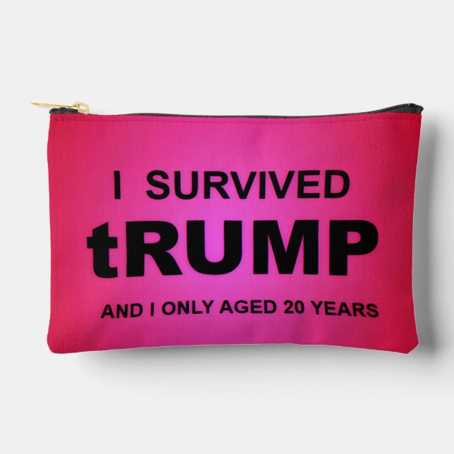 I Survived tRUMP Accessory Pouch (Front)