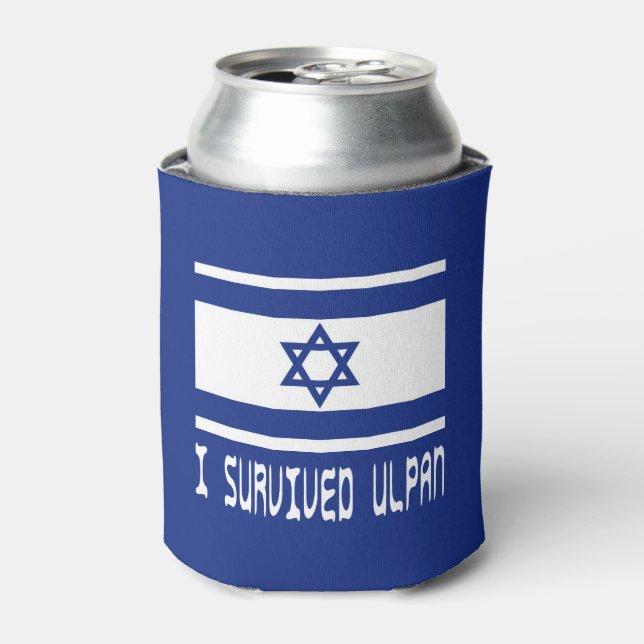 I Survived Ulpan Can Cooler (Can Front)