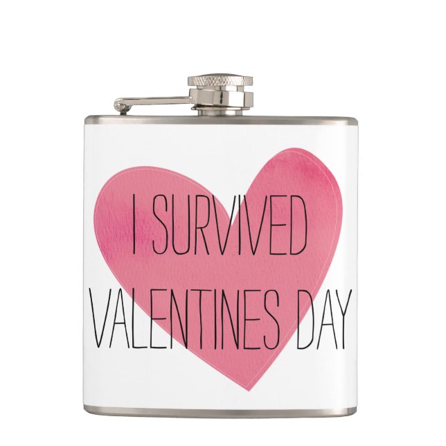 I survived valentines day flask (Front)
