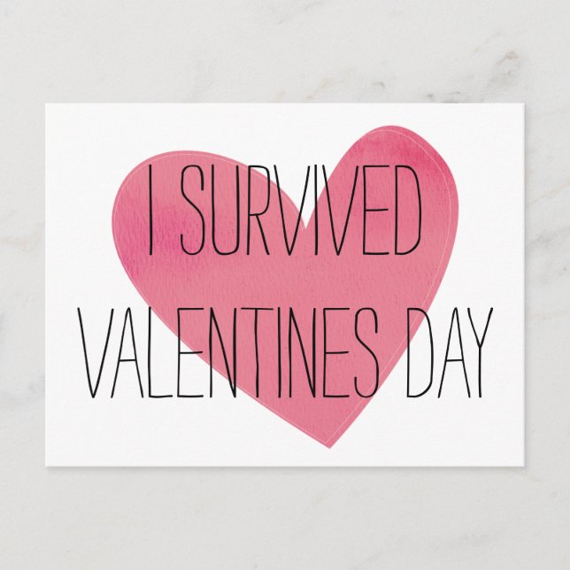 I Survived Valentines Day Postcard (Front)