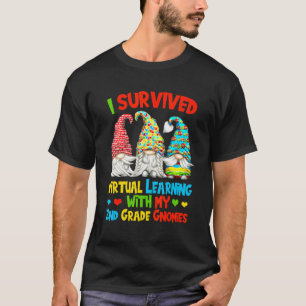 I Survived Virtual Learning With My 2nd Grade Gnom T-Shirt