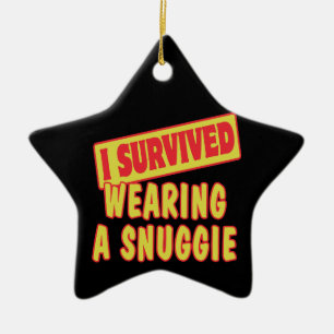 I SURVIVED WEARING A SNUGGIE CERAMIC TREE DECORATION
