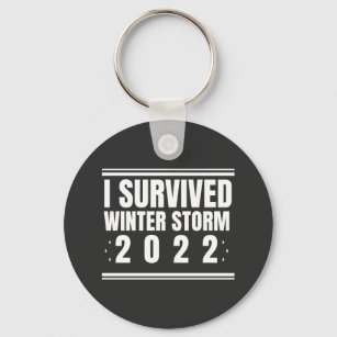 I survived winter storm 2022 T-Shirt Throw Pillo R Key Ring