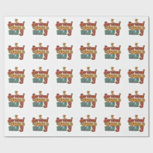 I Survived World War 3 Funny Retro Vintage Wrapping Paper