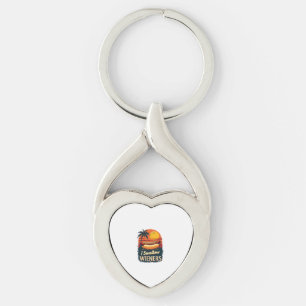 I Swallow Saucy Wieners Funny Adult Joke Hot Dogs Key Ring