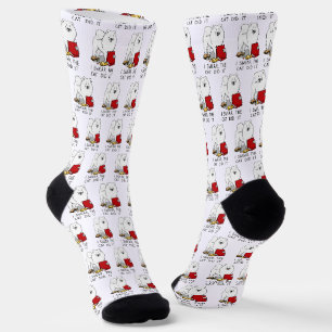 I Swear, the Cat Did It Samoyed Dog Socks