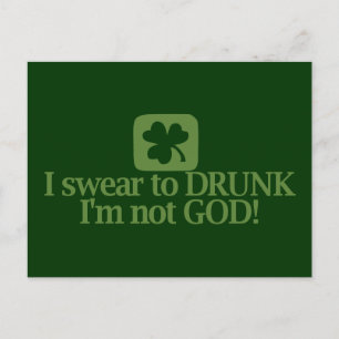I Swear To Drunk I'm NOT God! Postcard