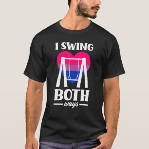 I Swing Both Ways Funny Bi Pride Flag Bisexual T-Shirt
