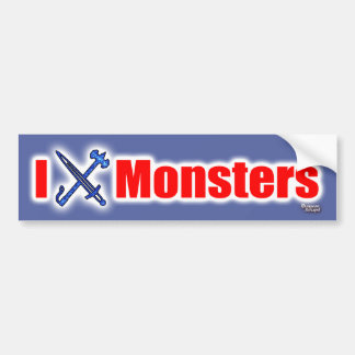 I (Sword) Monsters Bumper Sticker
