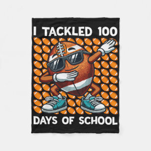 I Tackled 100 Days Of School Football 100 Days Of Fleece Blanket