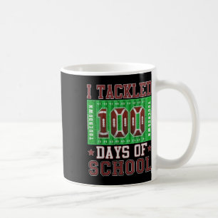 I Tackled 100 Days Of School Football 100th Day Ki Coffee Mug