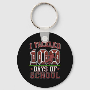 I Tackled 100 Days Of School Football 100th Day Ki Key Ring