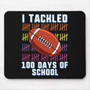 I Tackled 100 Days Of School Football Boys Kids 10 Mouse Pad
