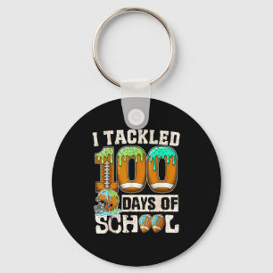 I Tackled 100 Days Of School Football Ice Cream Dr Key Ring