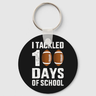 I tackled 100 days school 100th day football stude key ring