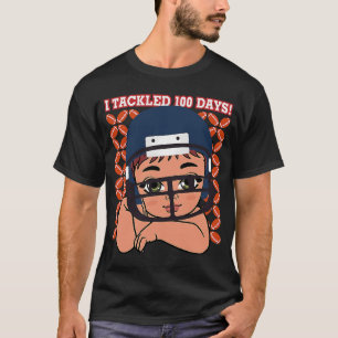 I Tackled 100 Days School Boys  Football Player So T-Shirt