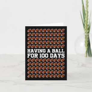 I Tackled 100 Days School Football 100th Day Stude Card