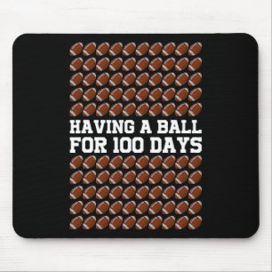 I Tackled 100 Days School Football 100th Day Stude Mouse Pad