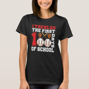 I Tackled The First 100 Days Of School Baseball T-Shirt