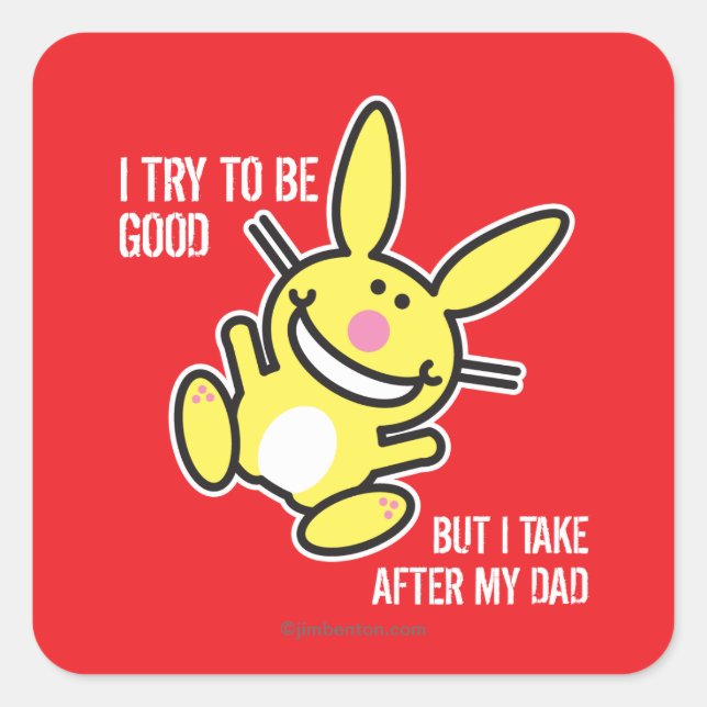I Take After My Dad Square Sticker (Front)