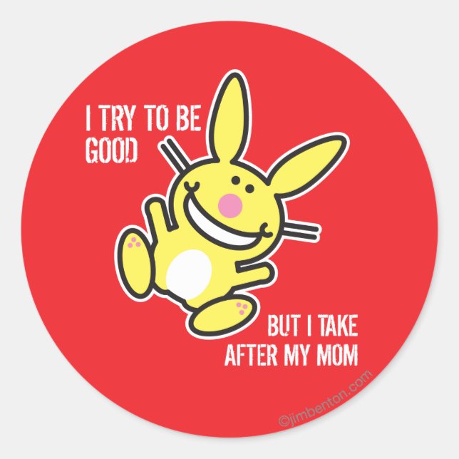 I Take After My Mum Classic Round Sticker (Front)