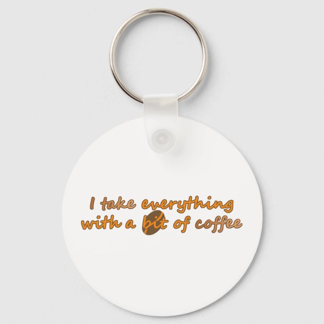I take everything with a bit of coffee (© Mira) Key Ring (Front)
