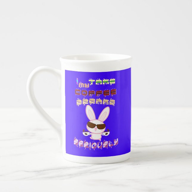 I Take My Coffee Breaks Seriously Bone China Mug (Left)