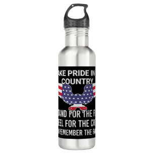 I take pride in my country Veteran Patriot America 710 Ml Water Bottle