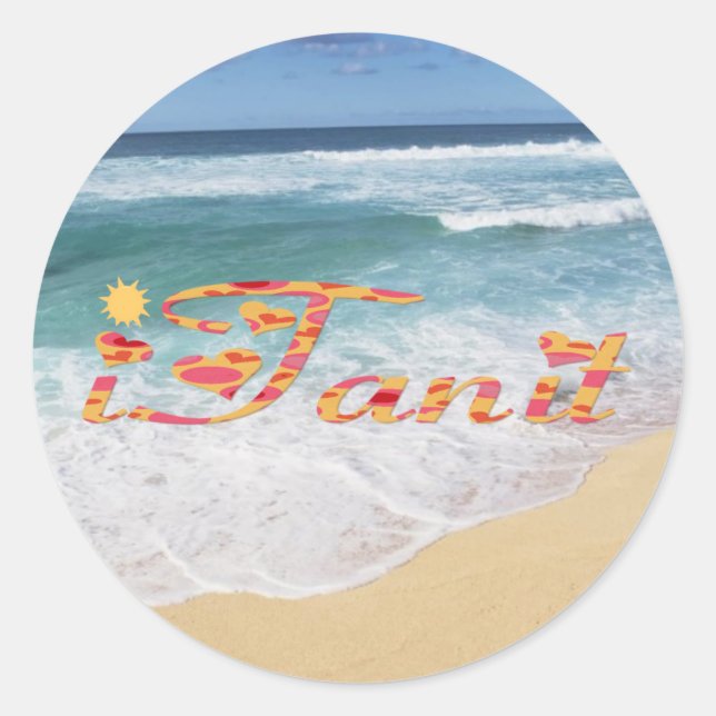 i Tan it Classic Round Sticker (Front)