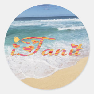 i Tan it Classic Round Sticker