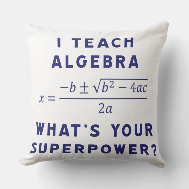 i teach algebra outdoor cushion (Front)
