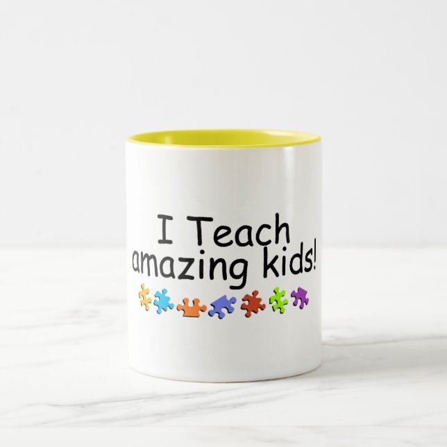 I Teach Amazing Kids (PP) Two-Tone Coffee Mug (Center)