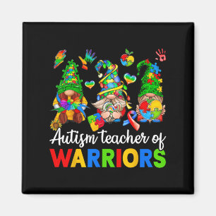 I Teach Awesome Kids Autism Awareness Gnomes Magnet