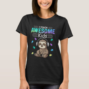 I Teach Awesome Kids Autism Special Education Cute T-Shirt