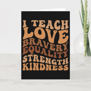 I Teach Black History Month African American Teach Card