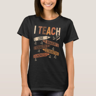 I Teach Black History Month Melanin Afro African T T-Shirt