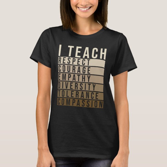 I Teach Black History Month Teacher Black Teacher  T-Shirt (Front)