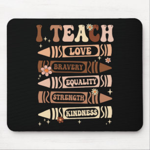 I Teach Black History Teacher Celebrate Black Hist Mouse Pad