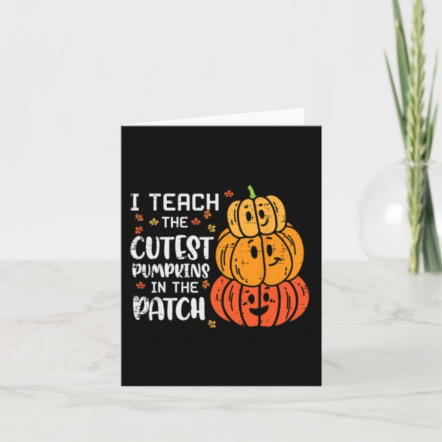 I Teach Coolest Pumpkin Patch Halloween Costume Fa Card (Front)