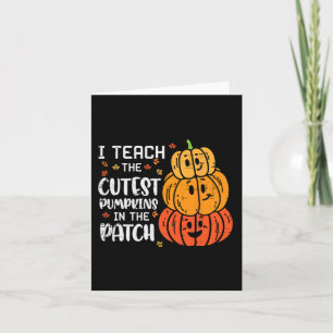 I Teach Coolest Pumpkin Patch Halloween Costume Fa Card