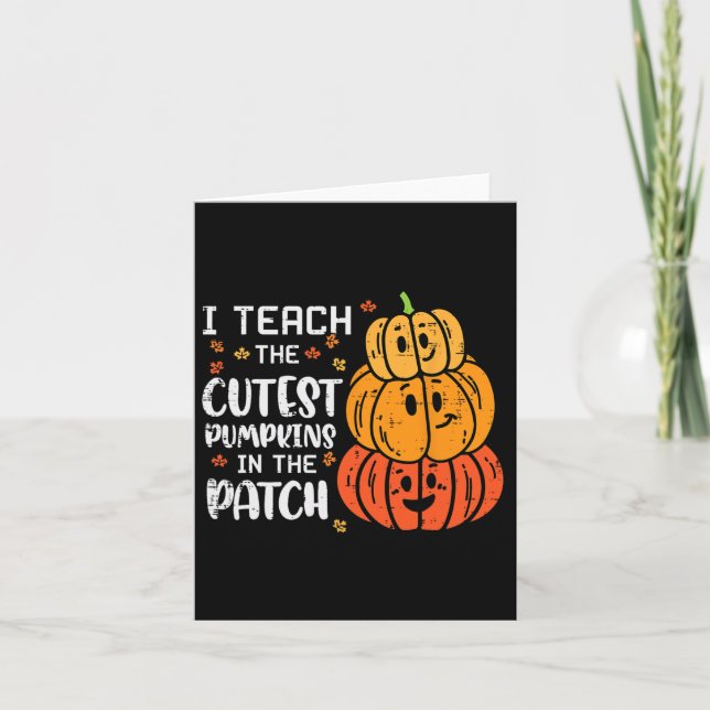 I Teach Coolest Pumpkin Patch Halloween Costume Fa Card (Front)