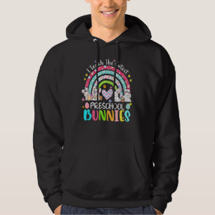 I Teach Cutest Bunnies Preschool Teacher Boho Rain Hoodie
